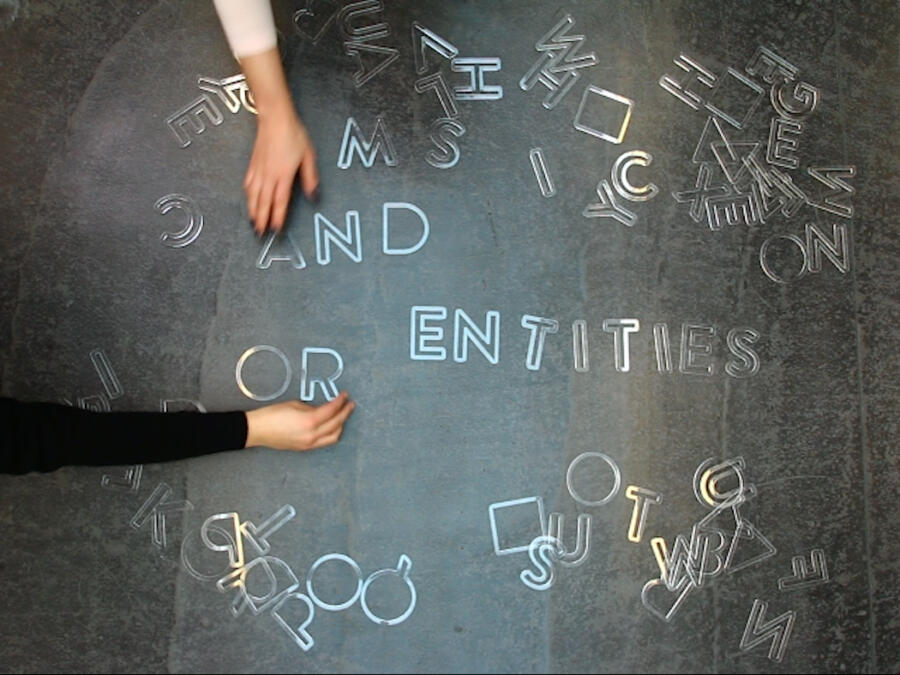 Letters on the floor